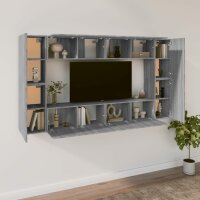 vidaXL 8-tlg. TV-Schrank-Set Grau Sonoma Holzwerkstoff