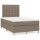 vidaXL Boxspringbett mit Matratze Taupe 120x200 cm Stoff