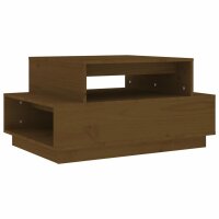 vidaXL Couchtisch Honigbraun 80x55x40,5 cm Massivholz Kiefer