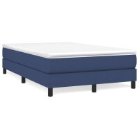 vidaXL Boxspringbett Blau 120x200 cm Stoff