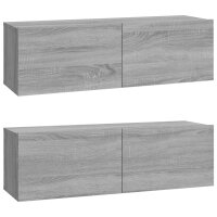 vidaXL 6-tlg. TV-Schrank-Set Grau Sonoma Holzwerkstoff