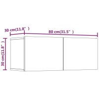 vidaXL 6-tlg. TV-Schrank-Set Grau Sonoma Holzwerkstoff