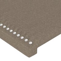 vidaXL Bettgestell mit Kopfteil Taupe 140x190 cm Stoff