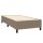 vidaXL Boxspringbett mit Matratze Taupe 80x200 cm Stoff