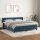 vidaXL Boxspringbett mit Matratze Dunkelblau 180x200 cm Samt