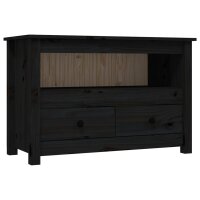 vidaXL TV-Schrank Schwarz79x35x52 cm Massivholz Kiefer