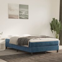 vidaXL Boxspringbett Dunkelblau 120x200 cm Samt