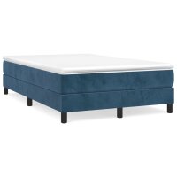 vidaXL Boxspringbett Dunkelblau 120x200 cm Samt