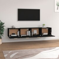 vidaXL Wandschr&auml;nke 2 Stk. Schwarz 100x36,5x35 cm Holzwerkstoff