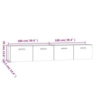 vidaXL Wandschr&auml;nke 2 Stk. Schwarz 100x36,5x35 cm Holzwerkstoff