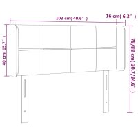 vidaXL Kopfteil mit Ohren Dunkelgr&uuml;n 103x16x78/88 cm Samt