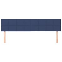 vidaXL Kopfteile 2 Stk. Blau 100x5x78/88 cm Stoff