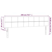 vidaXL Kopfteile 2 Stk. Blau 100x5x78/88 cm Stoff