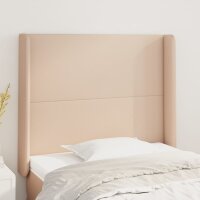 WOWONA Kopfteil mit Ohren Cappuccino-Braun 93x16x118/128 cm Kunstleder