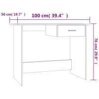 vidaXL Schreibtisch R&auml;uchereiche 100x50x76 cm Holzwerkstoff