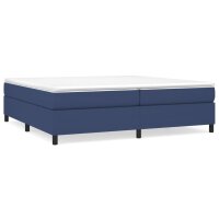 vidaXL Boxspringbett Blau 200x200 cm Stoff