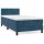 vidaXL Boxspringbett mit Matratze Dunkelblau 90x200 cm Samt