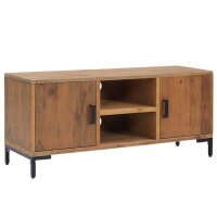 vidaXL TV-Schrank Braun 110x35x48 cm Massivholz Kiefer Recycelt