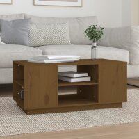 vidaXL Couchtisch Honigbraun 90x49x40,5 cm Massivholz Kiefer