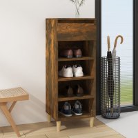 vidaXL Schuhschrank Räuchereiche 40x36x105 cm...