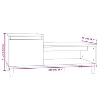 vidaXL Couchtisch Betongrau 100x50x45 cm Holzwerkstoff