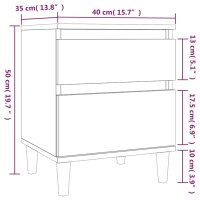 vidaXL Nachttisch Betongrau 40x35x50 cm