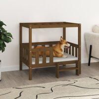 vidaXL Hundebett Honigbraun 95,5x73,5x90 cm Massivholz...