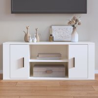 vidaXL TV-Schrank Weiß 100x35x40 cm Holzwerkstoff