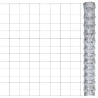 vidaXL Gartenzaun Verzinkter Stahl 50x1,25 m Silbern