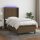 vidaXL Boxspringbett mit Matratze &amp; LED Dunkelbraun 100x200 cm Stoff