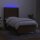 vidaXL Boxspringbett mit Matratze &amp; LED Dunkelbraun 80x200 cm Stoff