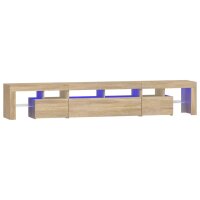 vidaXL TV-Schrank mit LED-Leuchten Sonoma-Eiche...