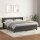 vidaXL Boxspringbett mit Matratze Dunkelgrau 180x200 cm Samt