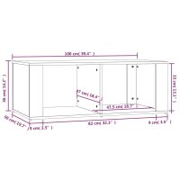 vidaXL Couchtisch R&auml;uchereiche 100x50x36 cm Holzwerkstoff