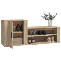 vidaXL Schuhschrank Sonoma-Eiche 130x35x54 cm Holzwerkstoff