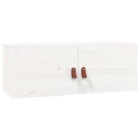 vidaXL Wandschrank Weiß 80x30x30 cm Massivholz Kiefer