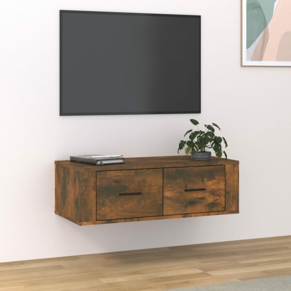 vidaXL TV-Wandschrank R&auml;uchereiche 80x36x25 cm Holzwerkstoff