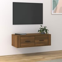 vidaXL TV-Wandschrank Braun Eichen-Optik 80x36x25 cm Holzwerkstoff