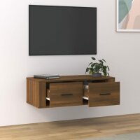 vidaXL TV-Wandschrank Braun Eichen-Optik 80x36x25 cm Holzwerkstoff