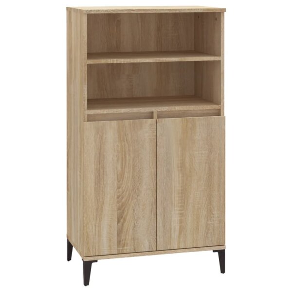 vidaXL Highboard Sonoma-Eiche 60x36x110 cm Holzwerkstoff