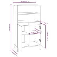 vidaXL Highboard Sonoma-Eiche 60x36x110 cm Holzwerkstoff