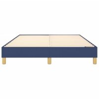 vidaXL Boxspringbett Blau 140x200 cm Stoff