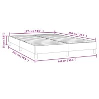 vidaXL Boxspringbett Blau 140x200 cm Stoff