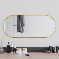 vidaXL Wandspiegel Golden 70x30 cm Oval