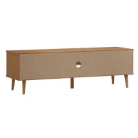 vidaXL TV-Schrank MOLDE Braun 158x40x49 cm Massivholz Kiefer