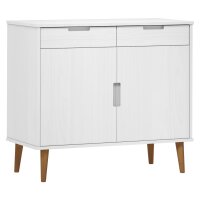 vidaXL Sideboard MOLDE Wei&szlig; 90x40x80 cm Massivholz Kiefer