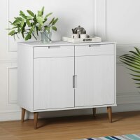 vidaXL Sideboard MOLDE Wei&szlig; 90x40x80 cm Massivholz Kiefer