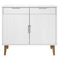 vidaXL Sideboard MOLDE Wei&szlig; 90x40x80 cm Massivholz Kiefer