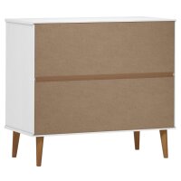 vidaXL Sideboard MOLDE Wei&szlig; 90x40x80 cm Massivholz Kiefer