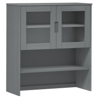 vidaXL Highboard-Oberteil MOLDE Grau 90x35x100 cm...